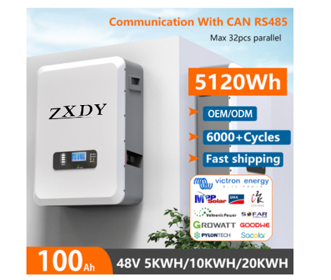 48V 5KW Powerwall LiFePO4 100Ah リチウムバッテリーパック